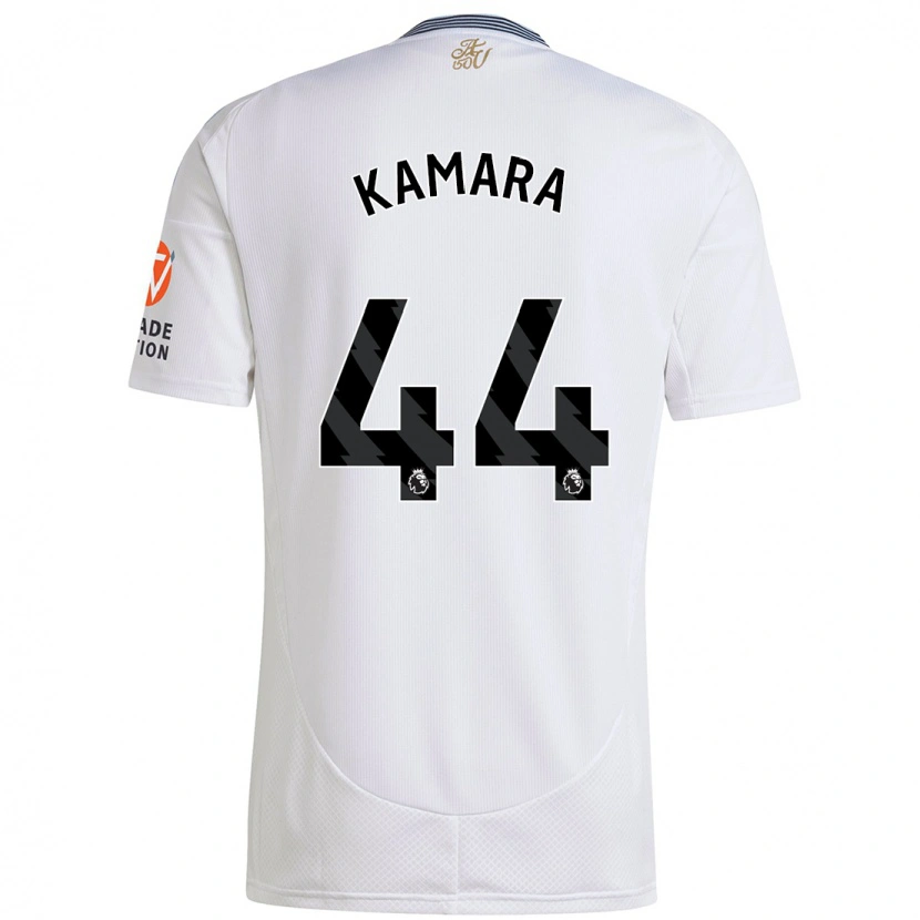 Danxen Kvinnor Boubacar Kamara #44 Vit Bortatröja Matchtröjor 2024/25 Tröjor T-Tröja