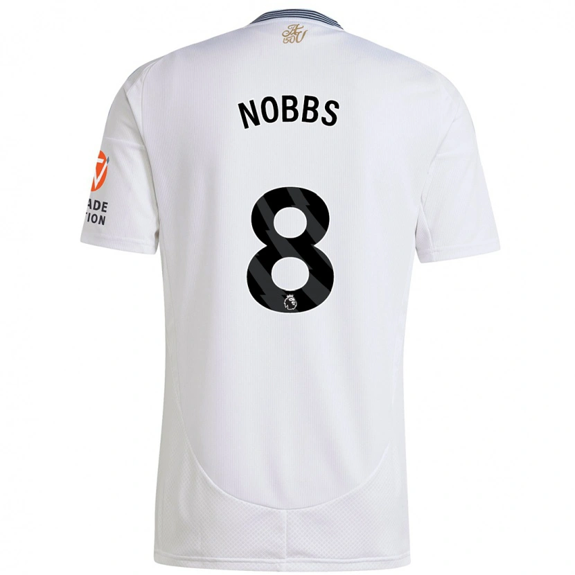 Danxen Kvinnor Jordan Nobbs #8 Vit Bortatröja Matchtröjor 2024/25 Tröjor T-Tröja
