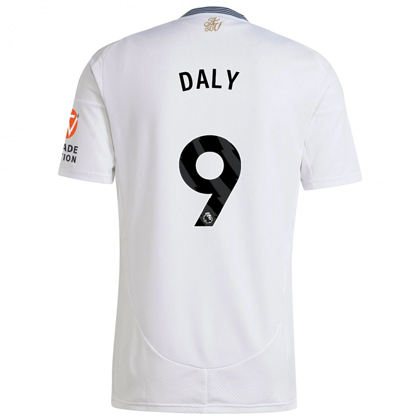 Danxen Kvinnor Rachel Daly #9 Vit Bortatröja Matchtröjor 2024/25 Tröjor T-Tröja