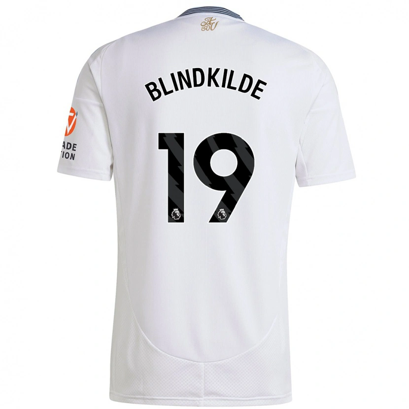 Danxen Kvinnor Laura Blindkilde #19 Vit Bortatröja Matchtröjor 2024/25 Tröjor T-Tröja
