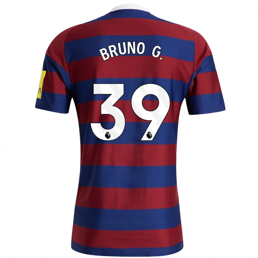 Danxen Kvinnor Bruno Guimarães #39 Vinröd Marinblå Bortatröja Matchtröjor 2024/25 Tröjor T-Tröja
