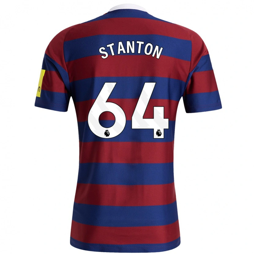Danxen Kvinnor Ellis Stanton #64 Vinröd Marinblå Bortatröja Matchtröjor 2024/25 Tröjor T-Tröja