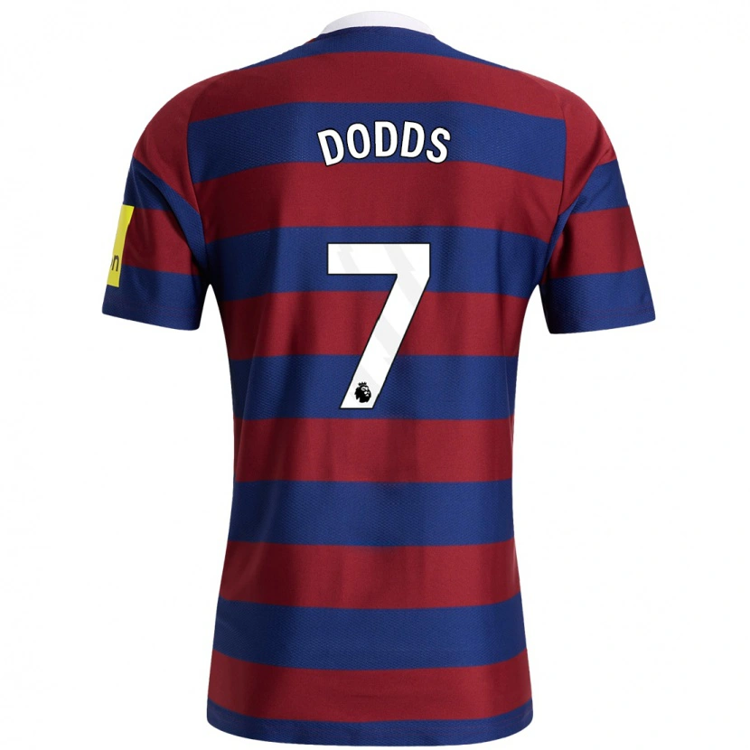 Danxen Kvinnor Tyler Dodds #7 Vinröd Marinblå Bortatröja Matchtröjor 2024/25 Tröjor T-Tröja