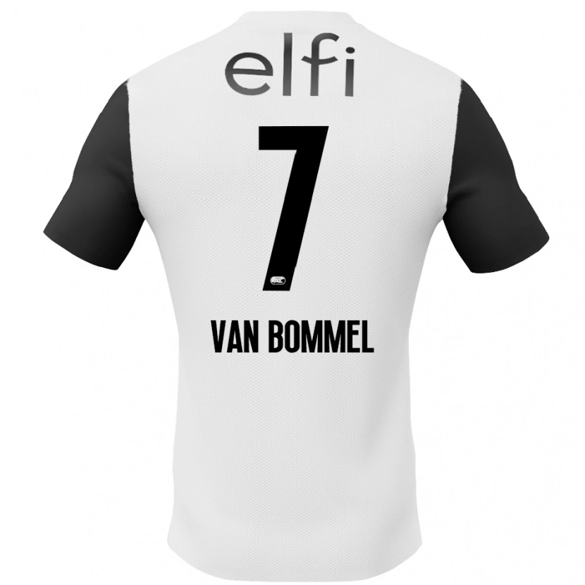 Danxen Kvinnor Ruben Van Bommel #7 Vit Svart Bortatröja Matchtröjor 2024/25 Tröjor T-Tröja