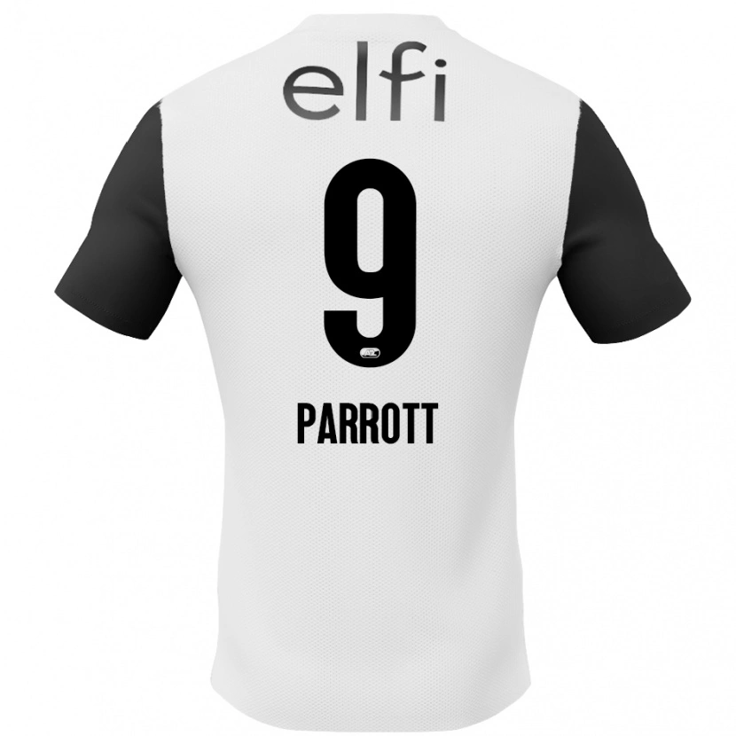 Danxen Kvinnor Troy Parrott #9 Vit Svart Bortatröja Matchtröjor 2024/25 Tröjor T-Tröja