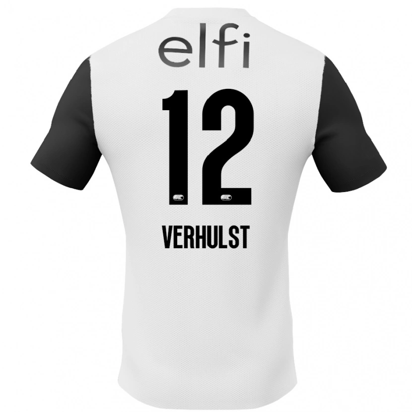 Danxen Kvinnor Hobie Verhulst #12 Vit Svart Bortatröja Matchtröjor 2024/25 Tröjor T-Tröja