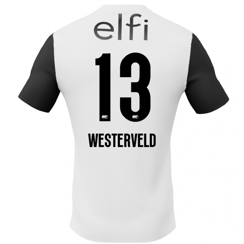 Danxen Kvinnor Sem Westerveld #13 Vit Svart Bortatröja Matchtröjor 2024/25 Tröjor T-Tröja