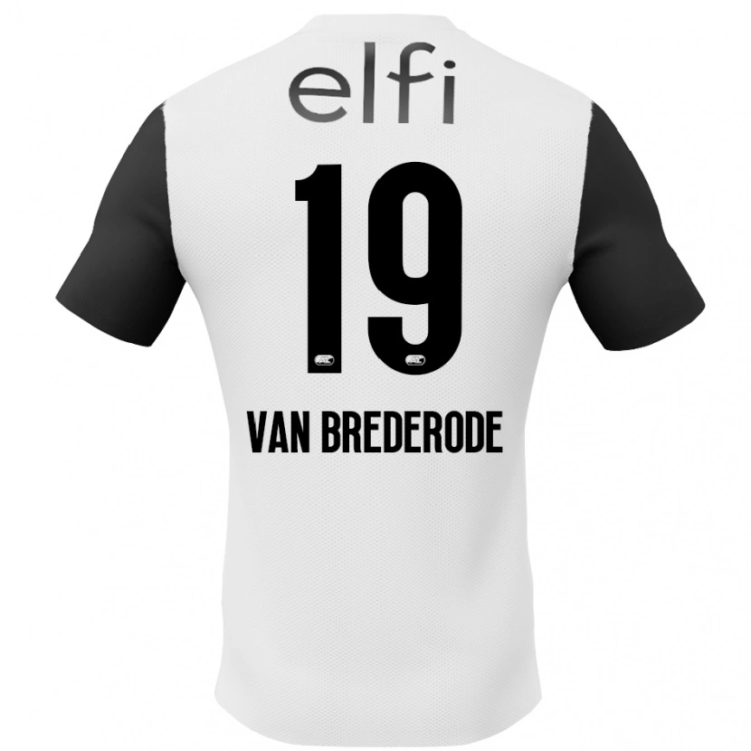 Danxen Kvinnor Myron Van Brederode #19 Vit Svart Bortatröja Matchtröjor 2024/25 Tröjor T-Tröja