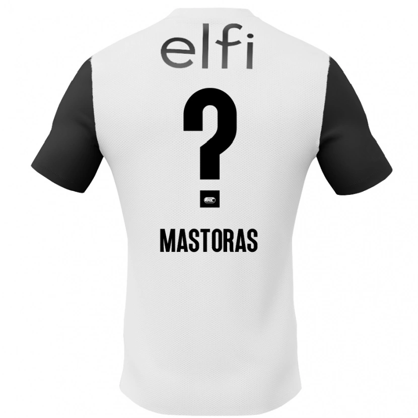 Danxen Kvinnor Enoch Mastoras #0 Vit Svart Bortatröja Matchtröjor 2024/25 Tröjor T-Tröja