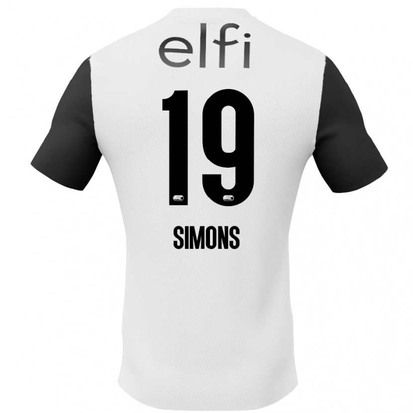 Danxen Kvinnor Saviola Simons #19 Vit Svart Bortatröja Matchtröjor 2024/25 Tröjor T-Tröja