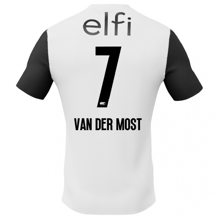 Danxen Kvinnor Veerle Van Der Most #7 Vit Svart Bortatröja Matchtröjor 2024/25 Tröjor T-Tröja