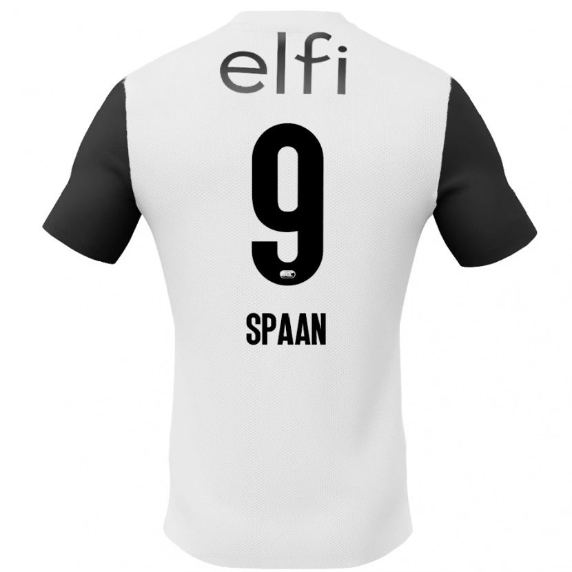 Danxen Kvinnor Floor Spaan #9 Vit Svart Bortatröja Matchtröjor 2024/25 Tröjor T-Tröja
