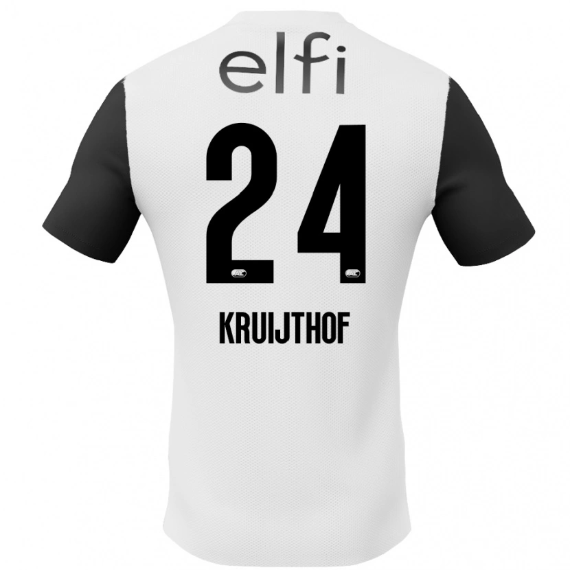 Danxen Kvinnor Annemiek Kruijthof #24 Vit Svart Bortatröja Matchtröjor 2024/25 Tröjor T-Tröja