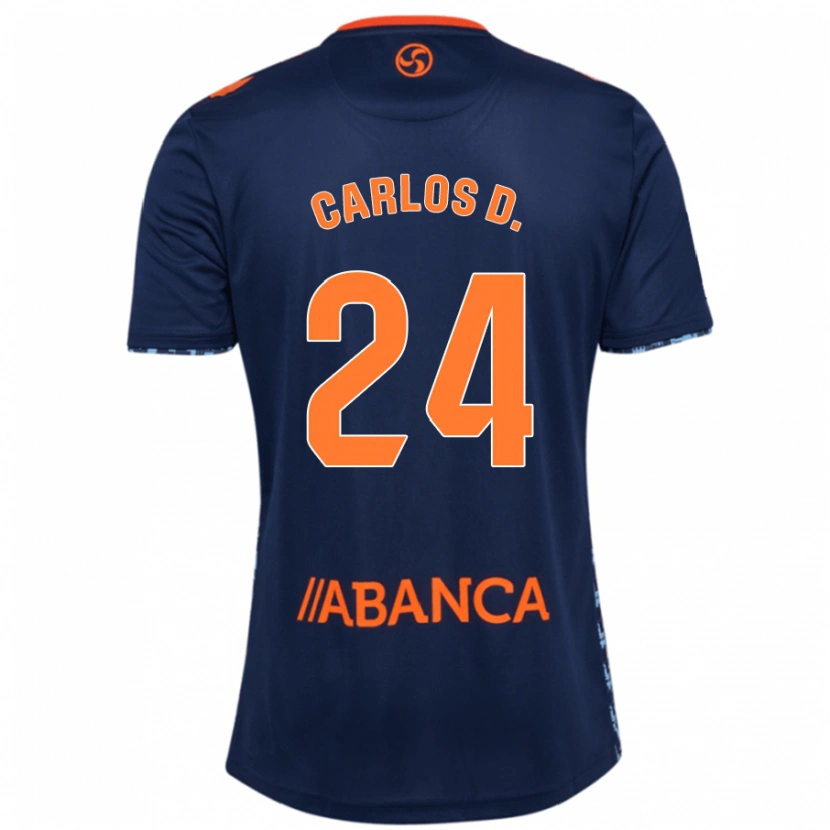 Danxen Kvinnor Carlos Domínguez #24 Marinblå Bortatröja Matchtröjor 2024/25 Tröjor T-Tröja