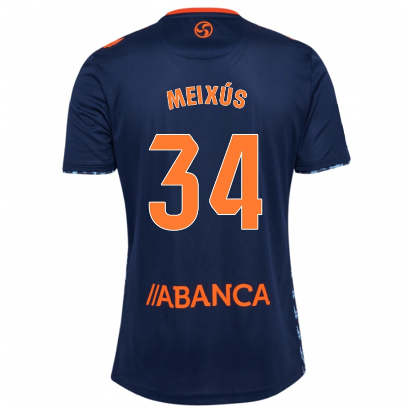 Danxen Kvinnor Pablo Meixús #34 Marinblå Bortatröja Matchtröjor 2024/25 Tröjor T-Tröja