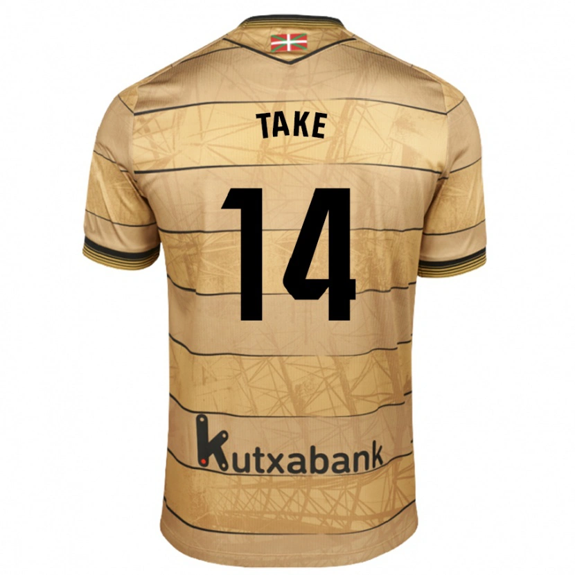 Danxen Kvinnor Takefusa Kubo #14 Brun Bortatröja Matchtröjor 2024/25 Tröjor T-Tröja