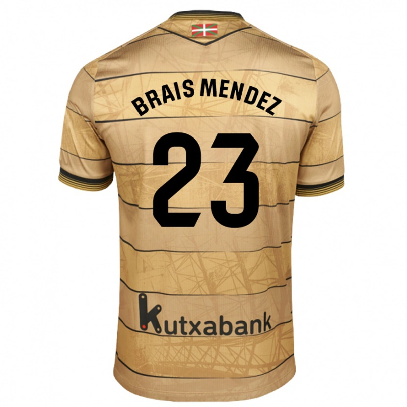 Danxen Kvinnor Brais Méndez #23 Brun Bortatröja Matchtröjor 2024/25 Tröjor T-Tröja
