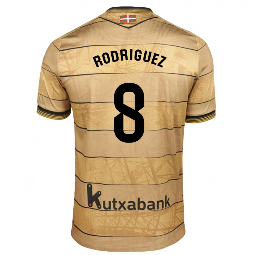 Danxen Kvinnor Mikel Rodriguez #8 Brun Bortatröja Matchtröjor 2024/25 Tröjor T-Tröja