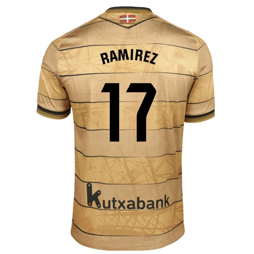 Danxen Kvinnor Darío Ramírez #17 Brun Bortatröja Matchtröjor 2024/25 Tröjor T-Tröja