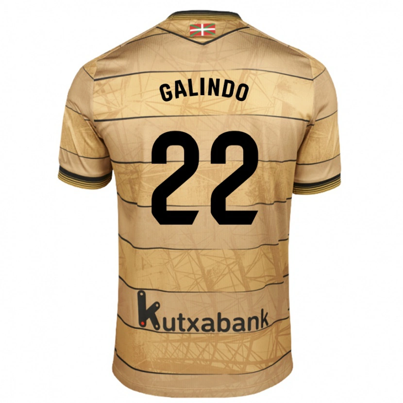 Danxen Kvinnor Iker Galindo #22 Brun Bortatröja Matchtröjor 2024/25 Tröjor T-Tröja