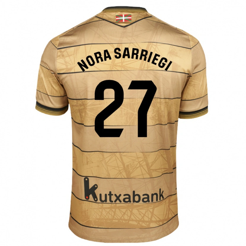 Danxen Kvinnor Nora Sarriegi Galdos #27 Brun Bortatröja Matchtröjor 2024/25 Tröjor T-Tröja