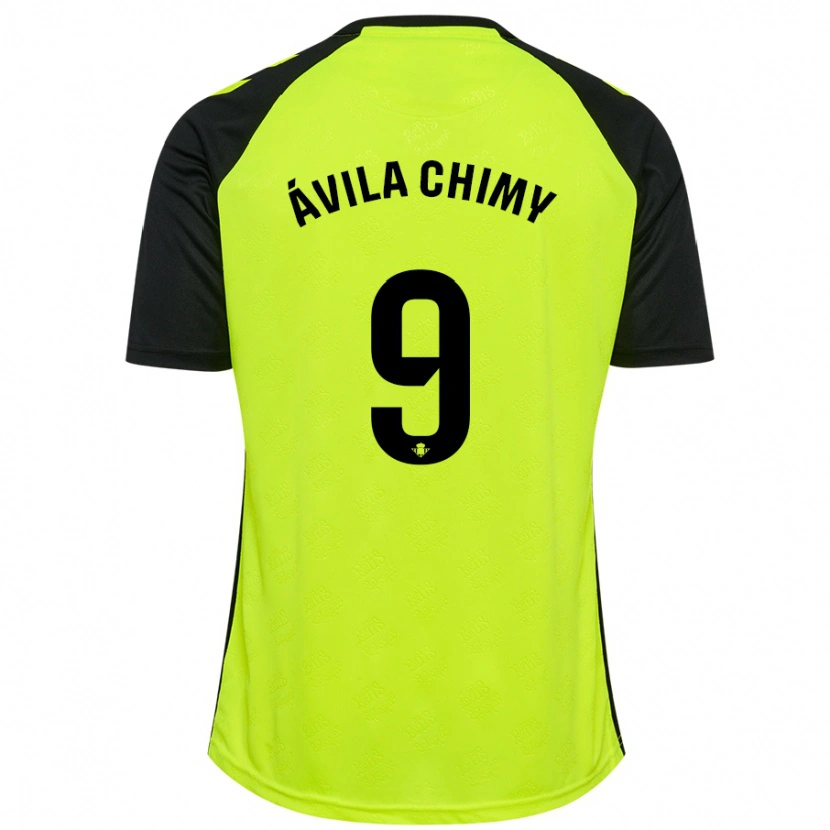 Danxen Kvinnor Chimy Ávila #9 Fluorescerande Gulsvart Bortatröja Matchtröjor 2024/25 Tröjor T-Tröja