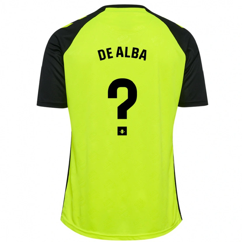 Danxen Kvinnor Luismi De Alba #0 Fluorescerande Gulsvart Bortatröja Matchtröjor 2024/25 Tröjor T-Tröja