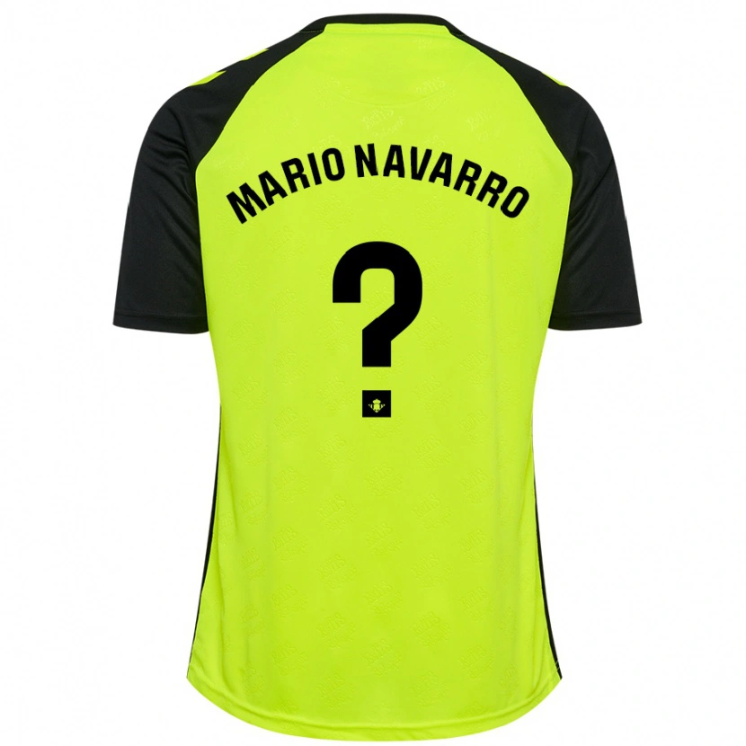 Danxen Kvinnor Mario Navarro #0 Fluorescerande Gulsvart Bortatröja Matchtröjor 2024/25 Tröjor T-Tröja