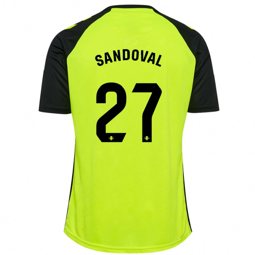 Danxen Kvinnor Keimer Sandoval #27 Fluorescerande Gulsvart Bortatröja Matchtröjor 2024/25 Tröjor T-Tröja