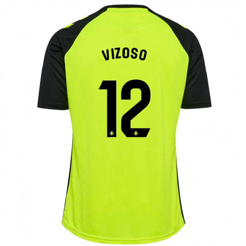 Danxen Kvinnor Paula Vizoso Prieto #12 Fluorescerande Gulsvart Bortatröja Matchtröjor 2024/25 Tröjor T-Tröja
