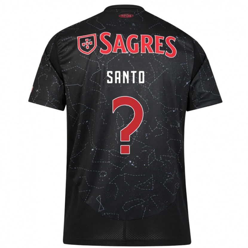 Danxen Kvinnor Sandro Santo #0 Svart Röd Bortatröja Matchtröjor 2024/25 Tröjor T-Tröja