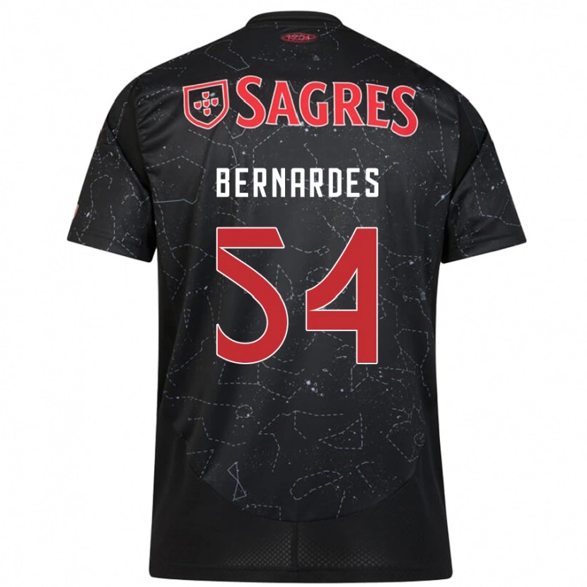 Danxen Kvinnor Bernardes #54 Svart Röd Bortatröja Matchtröjor 2024/25 Tröjor T-Tröja