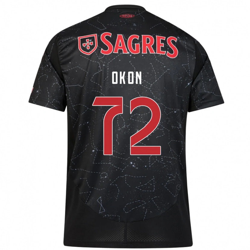 Danxen Kvinnor Paul Okon #72 Svart Röd Bortatröja Matchtröjor 2024/25 Tröjor T-Tröja