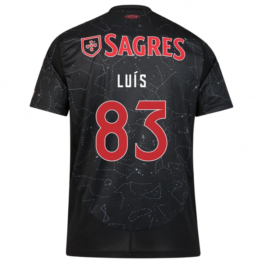 Danxen Kvinnor Rafael Luís #83 Svart Röd Bortatröja Matchtröjor 2024/25 Tröjor T-Tröja