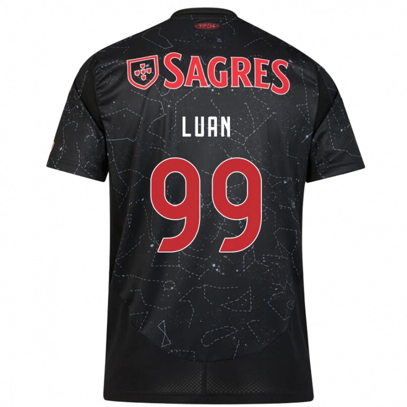 Danxen Kvinnor Luan #99 Svart Röd Bortatröja Matchtröjor 2024/25 Tröjor T-Tröja