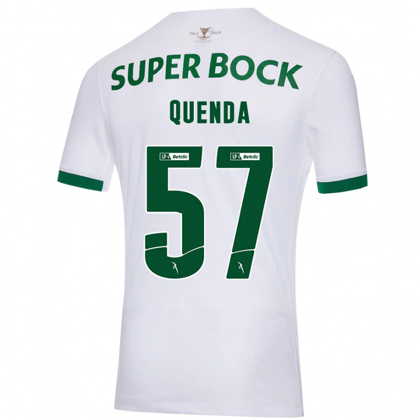 Danxen Kvinnor Geovany Quenda #57 Vit Grön Bortatröja Matchtröjor 2024/25 Tröjor T-Tröja
