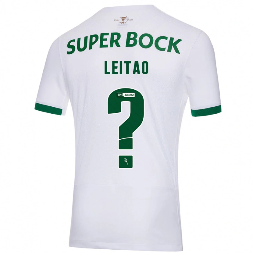 Danxen Kvinnor Tiago Leitão #0 Vit Grön Bortatröja Matchtröjor 2024/25 Tröjor T-Tröja