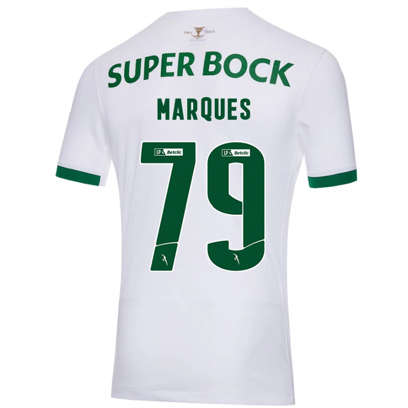 Danxen Kvinnor Rodrigo Marquês #79 Vit Grön Bortatröja Matchtröjor 2024/25 Tröjor T-Tröja