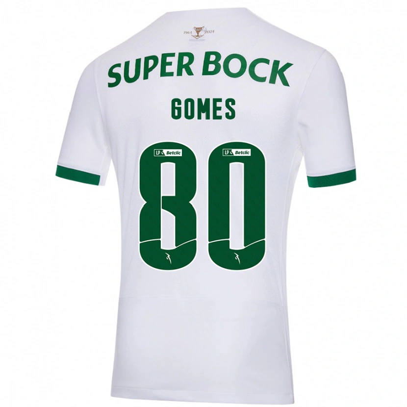 Danxen Kvinnor Luís Gomes #80 Vit Grön Bortatröja Matchtröjor 2024/25 Tröjor T-Tröja