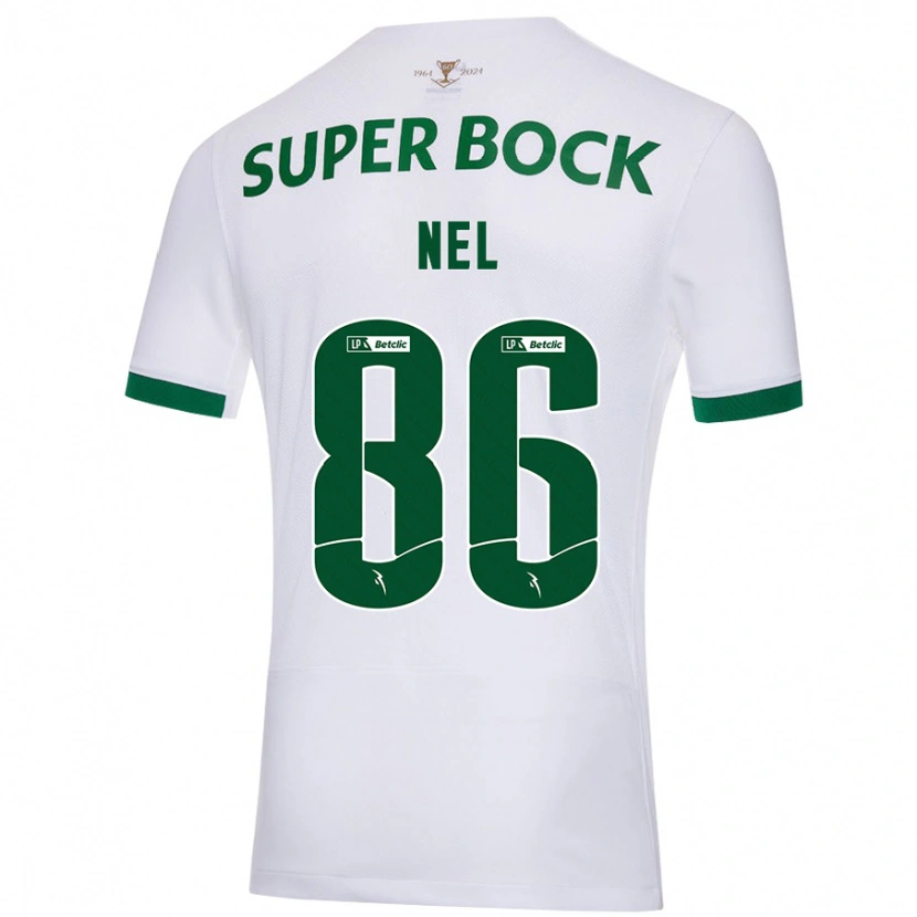 Danxen Kvinnor Rafael Nel #86 Vit Grön Bortatröja Matchtröjor 2024/25 Tröjor T-Tröja