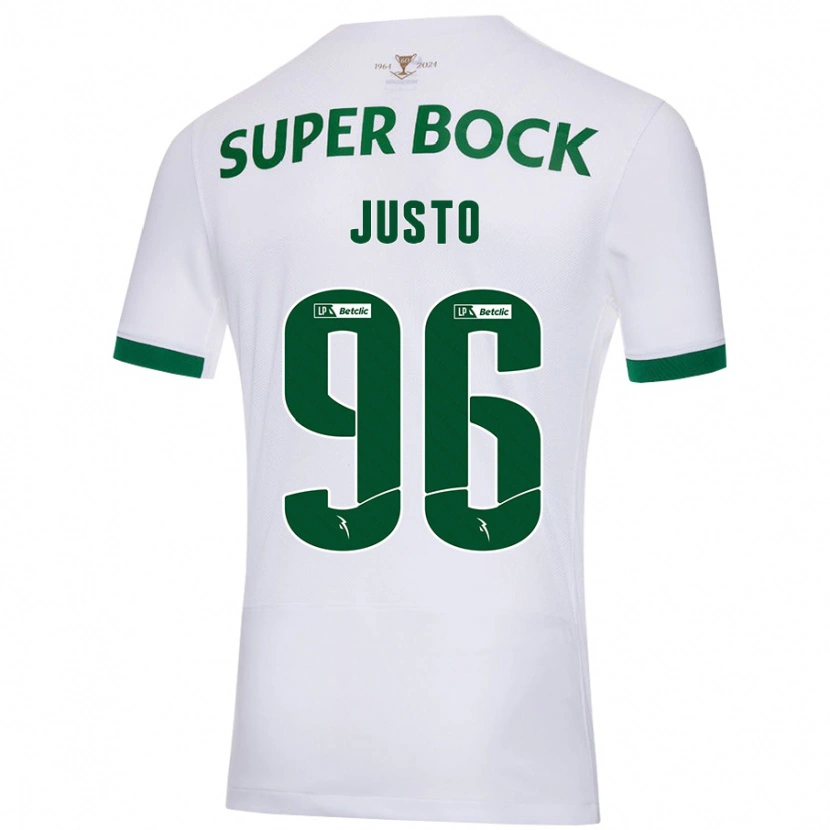 Danxen Kvinnor Samuel Justo #96 Vit Grön Bortatröja Matchtröjor 2024/25 Tröjor T-Tröja