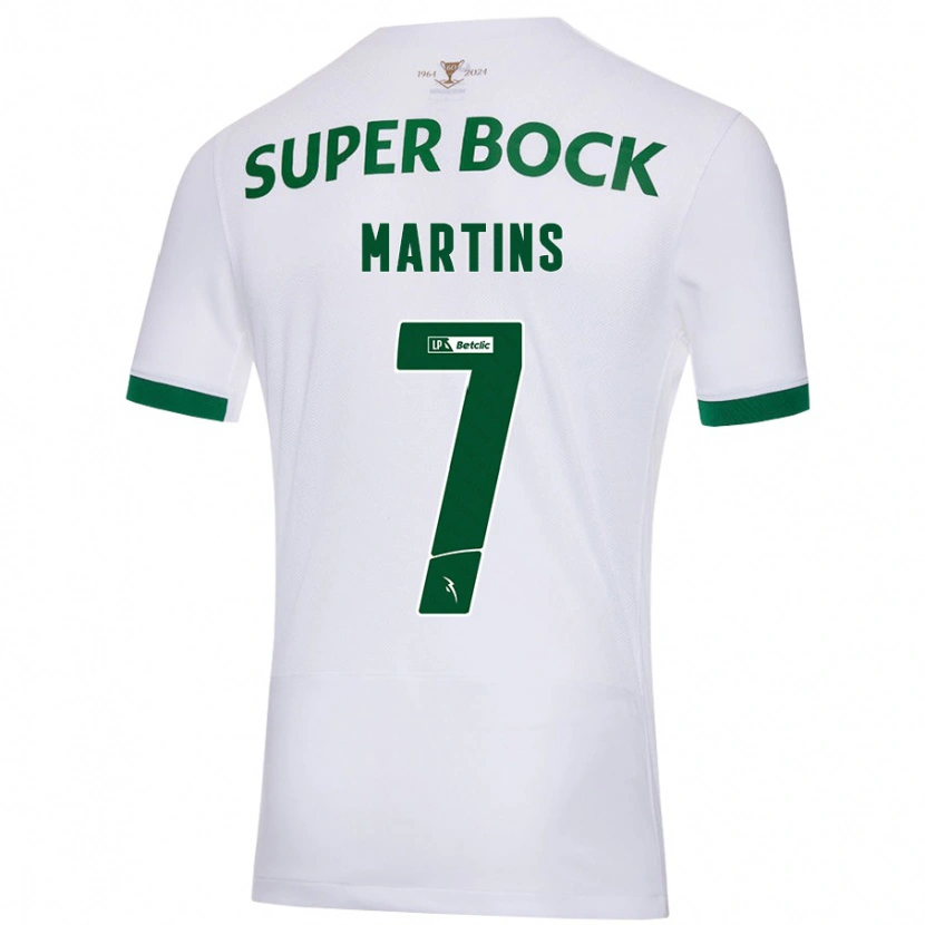 Danxen Kvinnor Joana Martins #7 Vit Grön Bortatröja Matchtröjor 2024/25 Tröjor T-Tröja