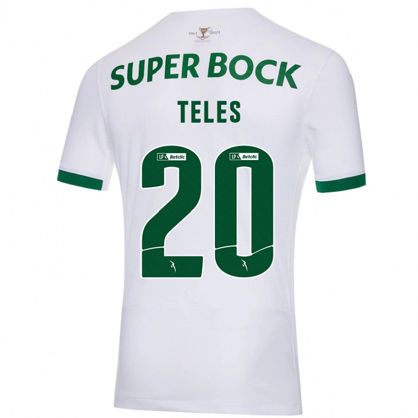Danxen Kvinnor Ana Teles #20 Vit Grön Bortatröja Matchtröjor 2024/25 Tröjor T-Tröja