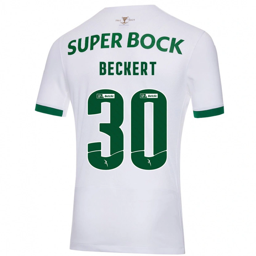 Danxen Kvinnor Carolina Beckert #30 Vit Grön Bortatröja Matchtröjor 2024/25 Tröjor T-Tröja