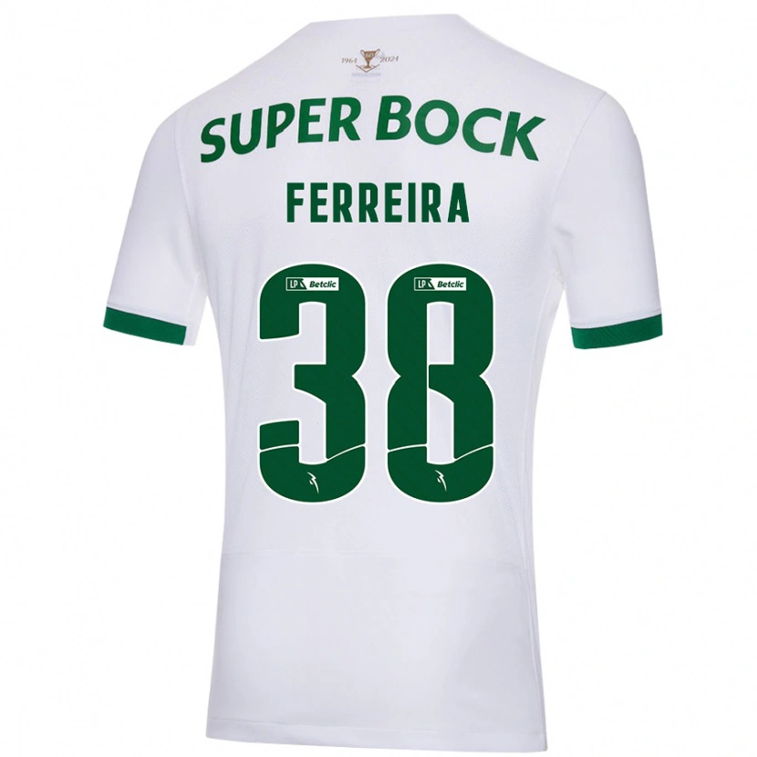 Danxen Kvinnor Marta Ferreira #38 Vit Grön Bortatröja Matchtröjor 2024/25 Tröjor T-Tröja