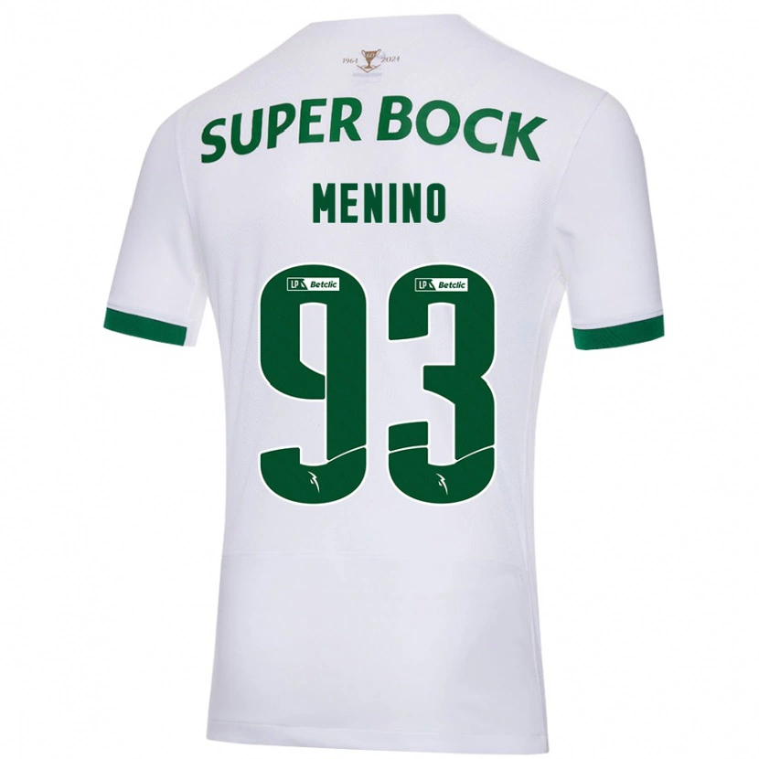 Danxen Kvinnor Miguel Menino #93 Vit Grön Bortatröja Matchtröjor 2024/25 Tröjor T-Tröja