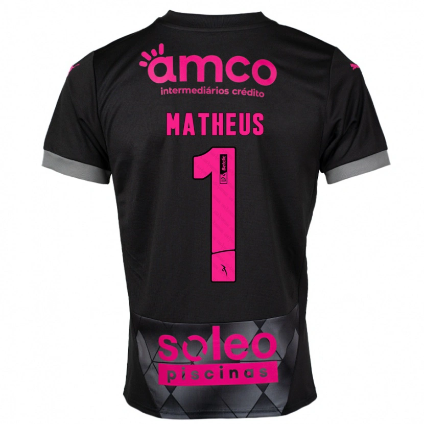 Danxen Kvinnor Matheus #1 Svart Rosa Bortatröja Matchtröjor 2024/25 Tröjor T-Tröja