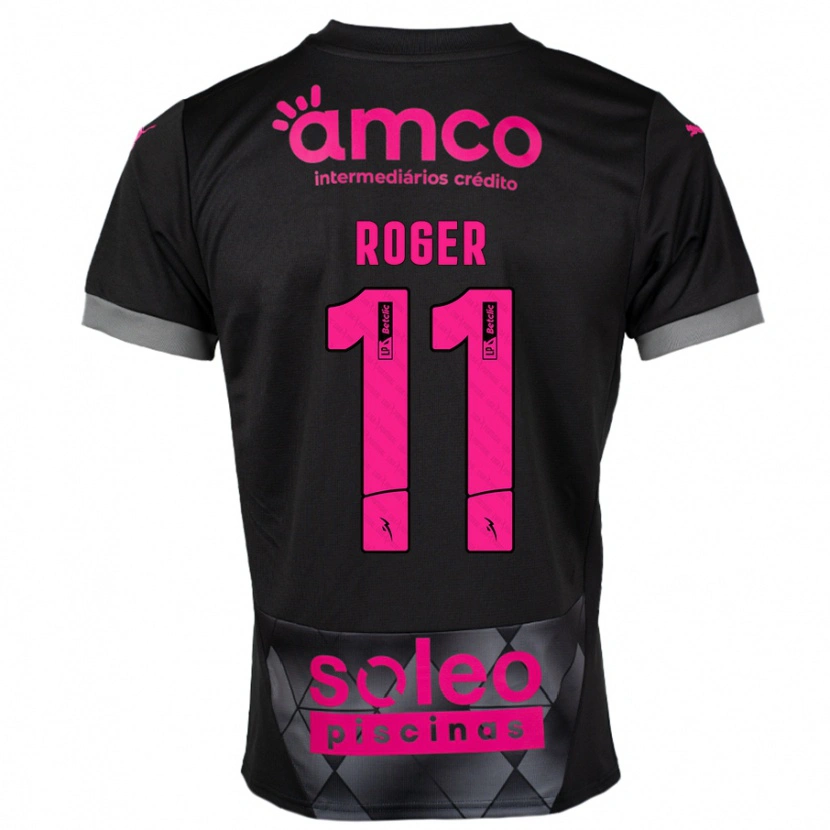 Danxen Kvinnor Roger #11 Svart Rosa Bortatröja Matchtröjor 2024/25 Tröjor T-Tröja