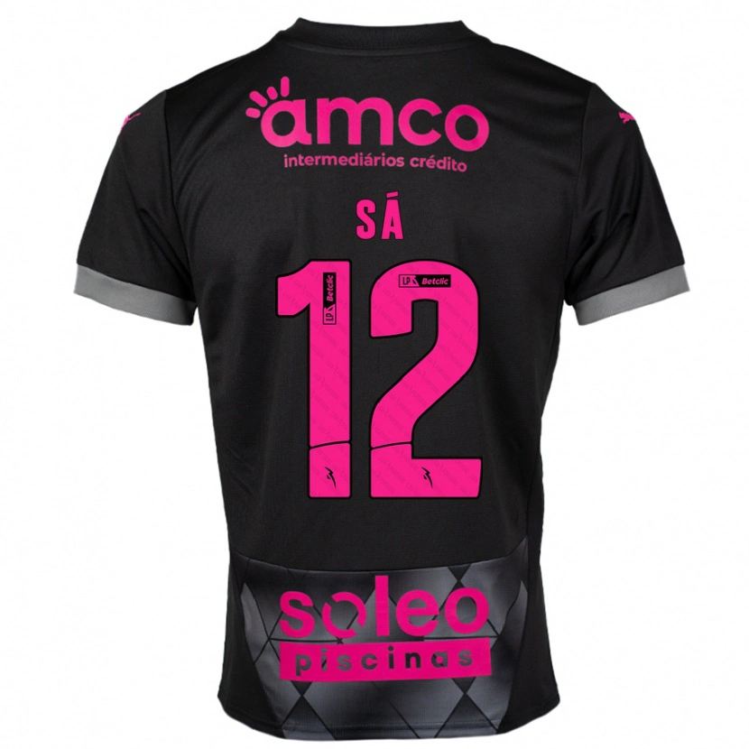Danxen Kvinnor Tiago Sá #12 Svart Rosa Bortatröja Matchtröjor 2024/25 Tröjor T-Tröja