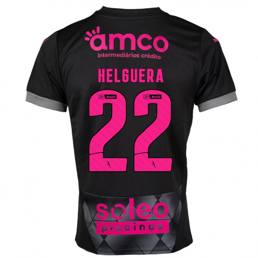 Danxen Kvinnor Thiago Helguera #22 Svart Rosa Bortatröja Matchtröjor 2024/25 Tröjor T-Tröja